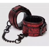 Красно-черные наручники Reversible Faux Leather Wrist Cuffs - Fifty Shades of Grey - купить с доставкой в Реутове