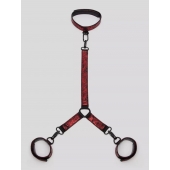 Ошейник с наручниками Reversible Faux Leather Collar and Wrist - Fifty Shades of Grey - купить с доставкой в Реутове