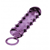 Закрытая фиолетовая насадка с пупырышками SAMURAI PENIS SLEEVE PURPLE - 14,5 см. - NMC - в Реутове купить с доставкой