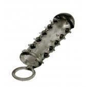 Дымчатая стимулирующая насадка с закрытой головкой SAMURAI PENIS SLEEVE BLACK - 14,5 см. - NMC - в Реутове купить с доставкой