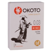 Ультратонкие презервативы OKOTO Ultra Thin - 3 шт. - Sitabella - купить с доставкой в Реутове
