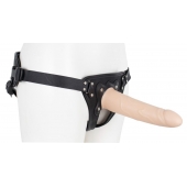 Пустотелый страпон Harness CLASSIC с бандажом - 19,5 см. - LOVETOY (А-Полимер) - купить с доставкой в Реутове