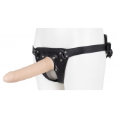 Пустотелый страпон Harness CLASSIC с бандажом - 19,5 см. - LOVETOY (А-Полимер) - купить с доставкой в Реутове