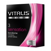 Презервативы с пупырышками и кольцами VITALIS PREMIUM sensation - 3 шт. - Vitalis - купить с доставкой в Реутове