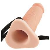 Телесный реалистичный фаллоимитатор с полостью Silicone Hollow Extension - 20 см. - Pipedream - купить с доставкой в Реутове