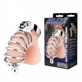 Серебристая клетка для члена Urethral Play Cage - BlueLine - купить с доставкой в Реутове