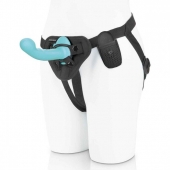 Голубая изогнутая насадка 6in Remote Control Ripple P-Spot G-Spot на черных трусиках - 16 см. - Pegasus - купить с доставкой в Реутове