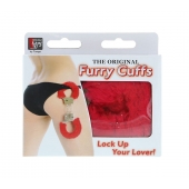 Металлические наручники с красной меховой опушкой METAL HANDCUFF WITH PLUSH RED - Dream Toys - купить с доставкой в Реутове