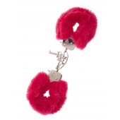 Металлические наручники с красной меховой опушкой METAL HANDCUFF WITH PLUSH RED - Dream Toys - купить с доставкой в Реутове