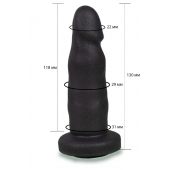 Черная реалистичная насадка-фаллоимитатор с головкой - 13 см. - LOVETOY (А-Полимер) - купить с доставкой в Реутове