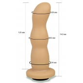 Телесная рельефная насадка Harness - 14,2 см. - LOVETOY (А-Полимер) - купить с доставкой в Реутове