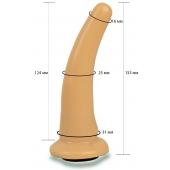 Телесная гладкая насадка Harness - 13,3 см. - LOVETOY (А-Полимер) - купить с доставкой в Реутове