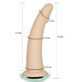 Телесная гладкая насадка-фаллоимитатор Harness - 17 см. - LOVETOY (А-Полимер) - купить с доставкой в Реутове