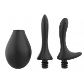 Черный анальный душ Nexus Anal Douche Set с 2 сменными насадками - Nexus Range - купить с доставкой в Реутове