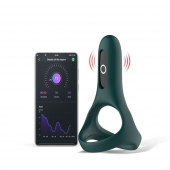 Изумрудное виброкольцо Magic Motion Rise с подхватом мошонки - Magic Motion - в Реутове купить с доставкой