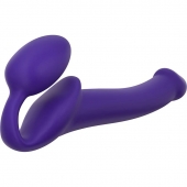 Фиолетовый безремневой страпон Silicone Bendable Strap-On - size M - Strap-on-me - купить с доставкой в Реутове
