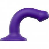 Фиолетовый фаллоимитатор-насадка Strap-On-Me Dildo Dual Density size S - 17 см. - Strap-on-me - купить с доставкой в Реутове
