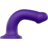 Фиолетовый фаллоимитатор-насадка Strap-On-Me Dildo Dual Density size L - 19 см. - Strap-on-me - купить с доставкой в Реутове
