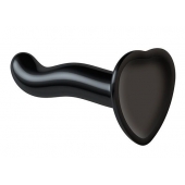 Черный фаллоимитатор-насадка Strap-On-Me P G spot Dildo size S - 16,4 см. - Strap-on-me - купить с доставкой в Реутове
