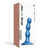 Голубая насадка Strap-On-Me Dildo Plug Balls size S - Strap-on-me - купить с доставкой в Реутове
