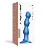Голубая насадка Strap-On-Me Dildo Plug Balls size L - Strap-on-me - купить с доставкой в Реутове