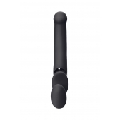 Черный безремневой вибрострапон Silicone Bendable Strap-On - size XL - Strap-on-me - купить с доставкой в Реутове