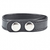 Кольцо на пенис SNAP COCK RING из искусственной кожи на клепках - BlueLine - в Реутове купить с доставкой