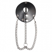 Утяжка для мошонки из искусственной кожи с цепочками PARACHUTE BALL STRETCHER - BlueLine - купить с доставкой в Реутове