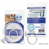 Стальное эрекционное кольцо STEEL COCK RING - 3.5 см. - BlueLine - в Реутове купить с доставкой