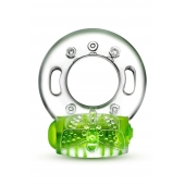 Зеленое эрекционное виброкольцо Arouser Vibrating C-Ring - Blush Novelties - в Реутове купить с доставкой