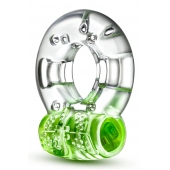 Зеленое эрекционное виброкольцо Arouser Vibrating C-Ring - Blush Novelties - в Реутове купить с доставкой