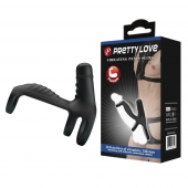 Черная вибронасадка на пенис Vibrating Penis Sling - Baile - в Реутове купить с доставкой