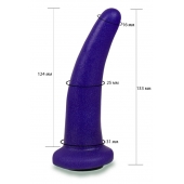 Фиолетовая гладкая изогнутая насадка-плаг - 13,3 см. - LOVETOY (А-Полимер) - купить с доставкой в Реутове