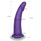 Фиолетовая гладкая изогнутая насадка-плаг - 17 см. - LOVETOY (А-Полимер) - купить с доставкой в Реутове