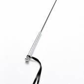 Черный кожаный стек с гладкой ручкой - 55 см. - Crazy Handmade - купить с доставкой в Реутове