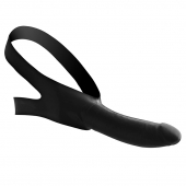 Черный кляп-страпон Masters Mini Face Fuck Strap-On - 14 см. - XR Brands - купить с доставкой в Реутове
