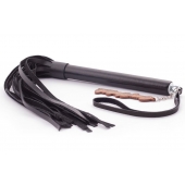 Черная кожаная плеть  Индиго  - 50 см. - Crazy Handmade - купить с доставкой в Реутове