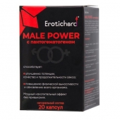 Капсулы для мужчин Erotichard male power с пантогематогеном - 20 капсул (0,370 гр.) - Erotic Hard - купить с доставкой в Реутове
