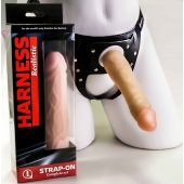 Телесная насадка-фаллос на трусиках с плугом - 16,5 см. - LOVETOY (А-Полимер) - купить с доставкой в Реутове
