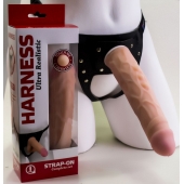 Насадка-фаллос в комплекте с трусиками Harness - 21,6 см. - LOVETOY (А-Полимер) - купить с доставкой в Реутове