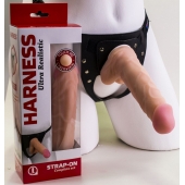 Страпон Harness из двух предметов: регулируемые трусики и насадка-фаллос - 17,5 см. - LOVETOY (А-Полимер) - купить с доставкой в Реутове