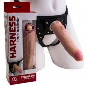 Реалистичный страпон Harness из трусиков и насадки-фаллоса - 18,5 см. - LOVETOY (А-Полимер) - купить с доставкой в Реутове