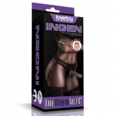Женский темнокожий страпон Easy Strapon Set 7 Inch - 18 см. - Lovetoy - купить с доставкой в Реутове