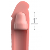 Телесная насадка-удлинитель 1 Inch Silicone X-tension - 17,8 см. - Pipedream - в Реутове купить с доставкой