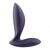 Фиолетовый анальный вибростимулятор Power Plug - Satisfyer - в Реутове купить с доставкой