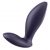 Фиолетовый анальный вибростимулятор Power Plug - Satisfyer - в Реутове купить с доставкой