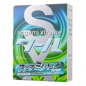 Презервативы Sagami Xtreme Mint с ароматом мяты - 3 шт. - Sagami - купить с доставкой в Реутове