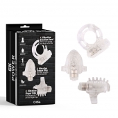 Набор из 3 прозрачных эрекционных колец с вибрацией Teasers Ring Kit - Chisa - в Реутове купить с доставкой
