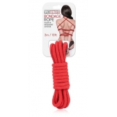 Красная хлопковая веревка для связывания - 3 м. - Lux Fetish - купить с доставкой в Реутове