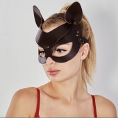 Коричневая кожаная маска  Кошечка - Sitabella - купить с доставкой в Реутове